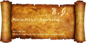 Merschitz Jusztina névjegykártya